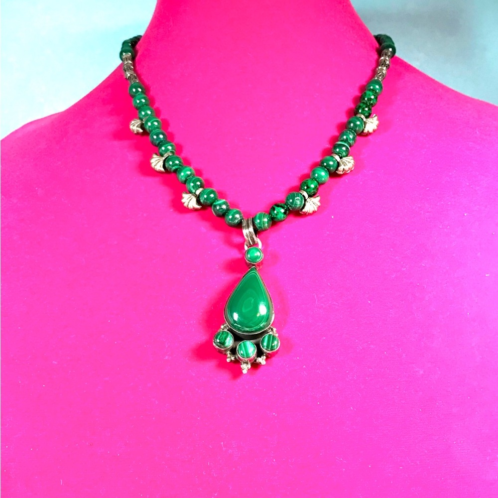 Handmade Sterling Malachite Necklace